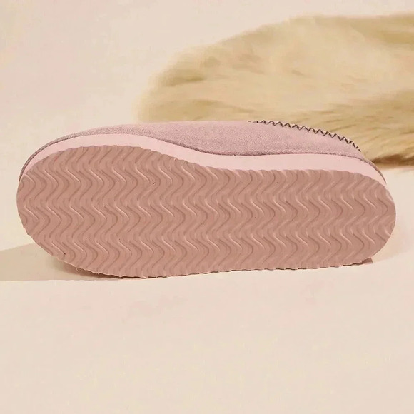 Baby Pink Women's Ultra-Soft Plush Cozy Anti-Slip Slip-On Slippers - Picture 6 of 6